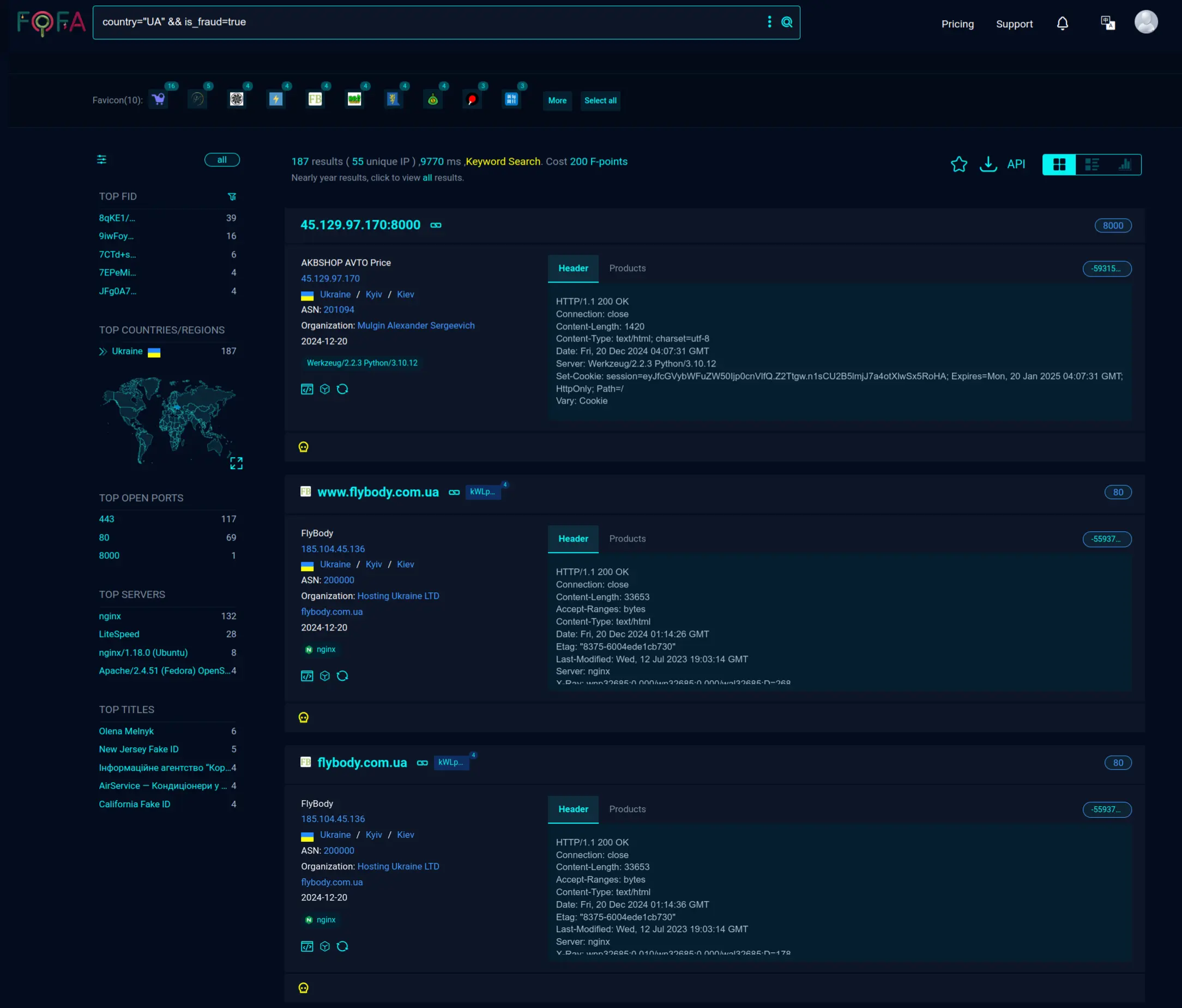 FOFA Cybersecurity Search Engine