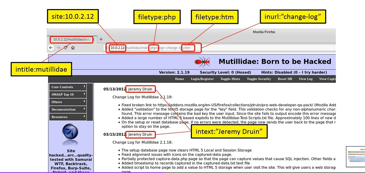 Google Dorks Examples