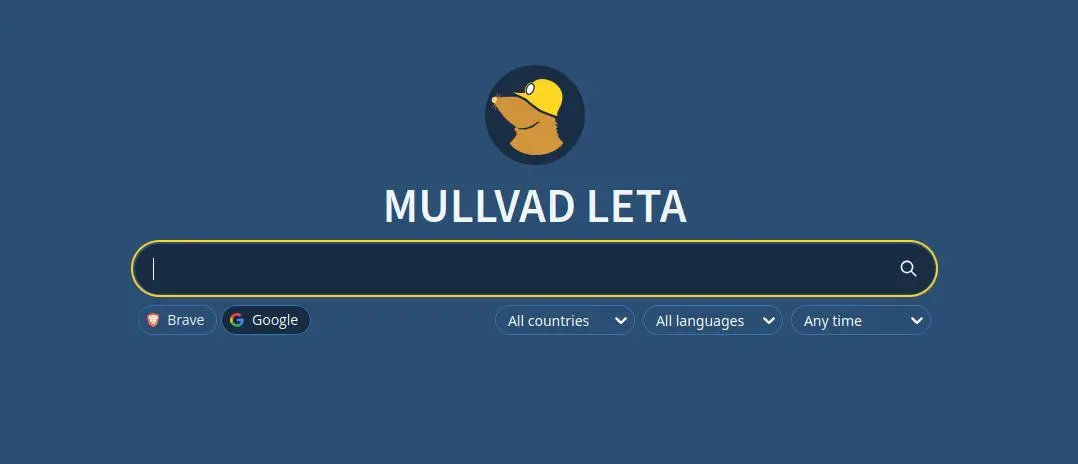 Mullvad Leta Search Engine