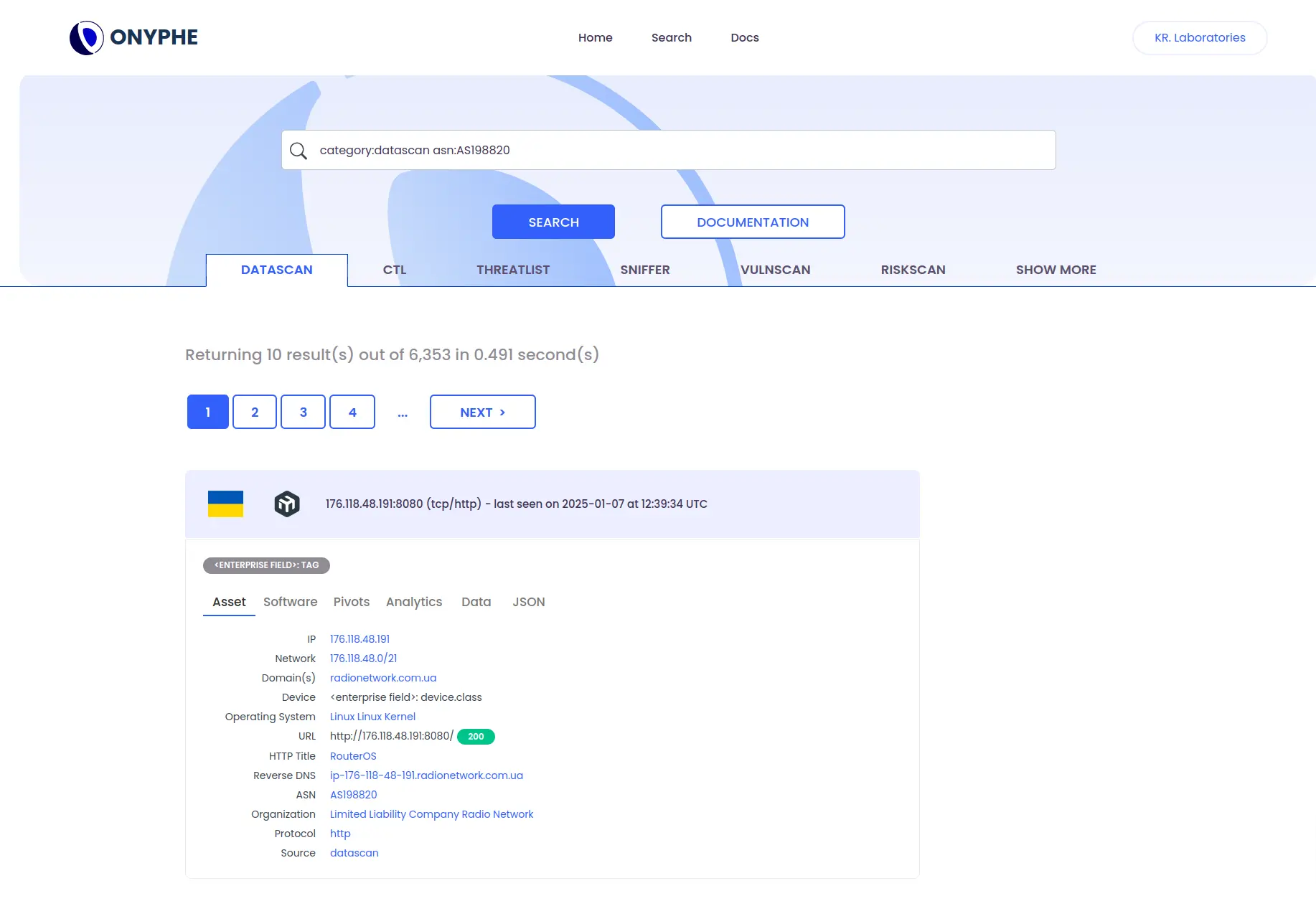 Onyphe Search Engine